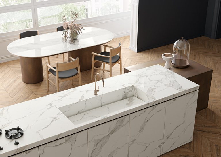 sapienstone's textured kitchen surfaces are as elegant as they are ...