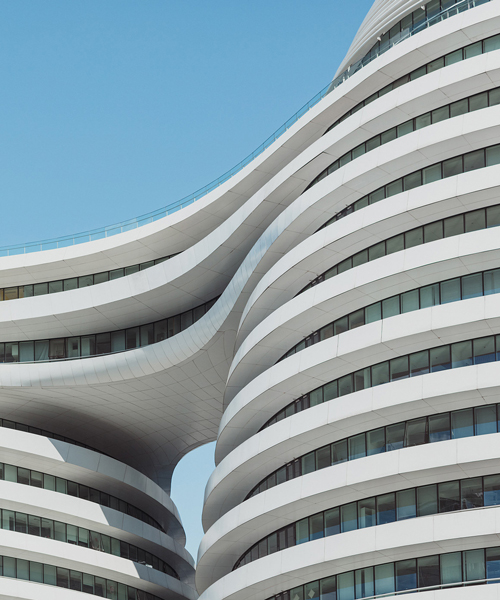 sebastian weiss photographs beijing skyscrapers, like porcelain plates in a blue sky