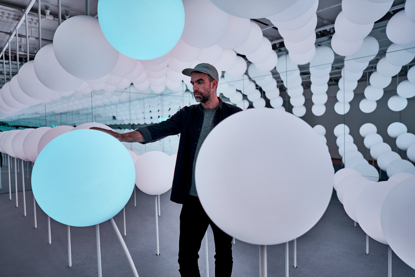 SWAY by snarkitecture: an infinite field of luminous spheres at intersect by LEXUS