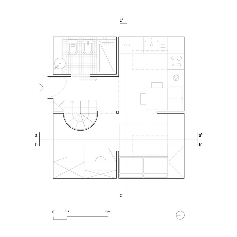 untitled architecture brings natural light into a compact apartment in milan designboom