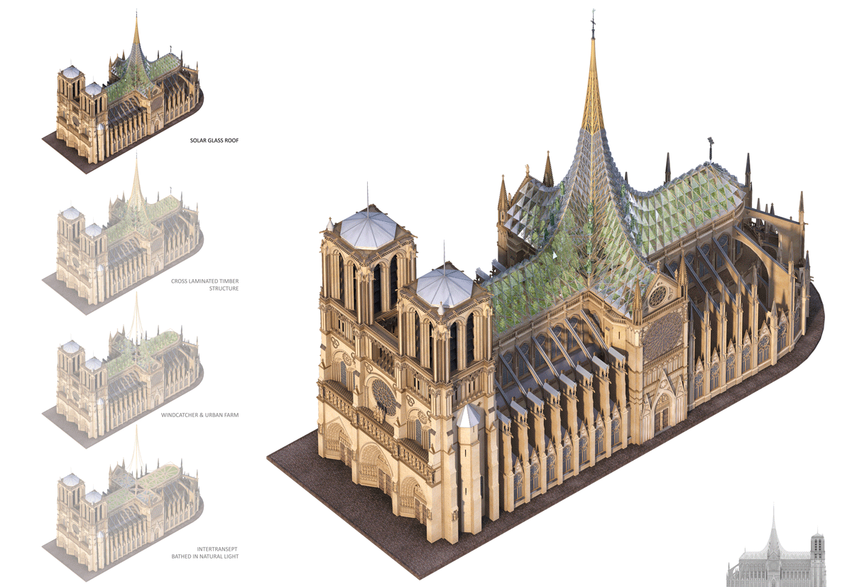 vincent callebaut notre dame cathedral tribute paris designboom GIF
