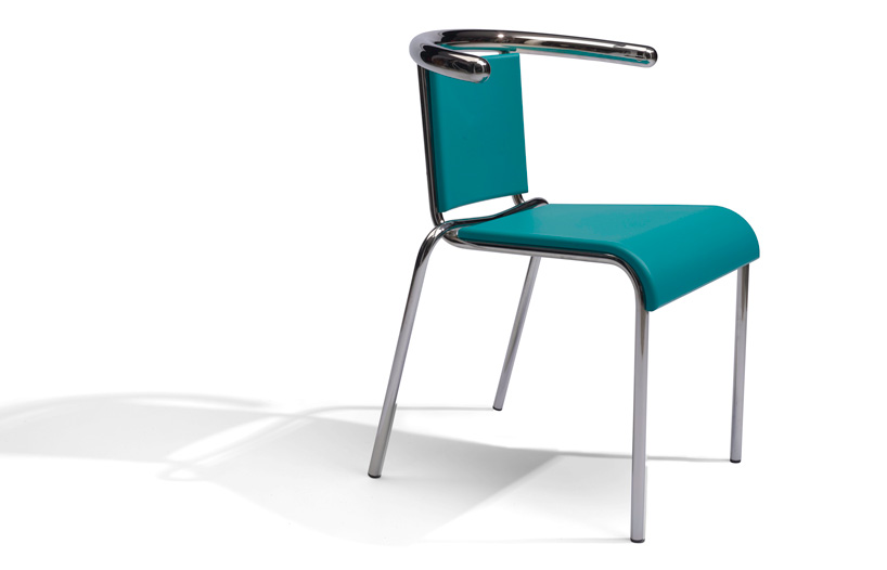 william sawaya designs 5.PM chair with bull-like horns for sawaya & moroni