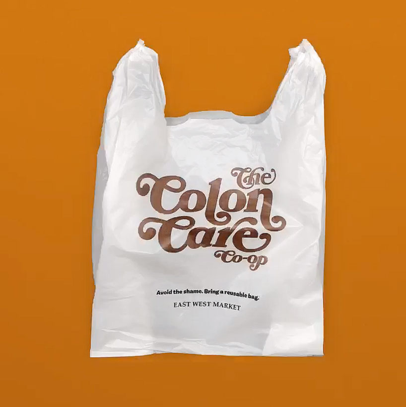 grocery store designs embarrassing plastic bags to stop people