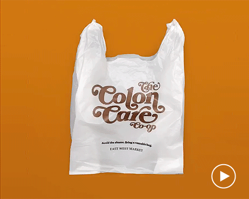 grocery store designs embarrassing plastic bags to stop people using them