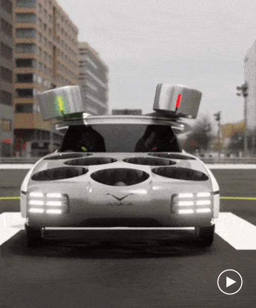 aska flying car concept uses folding-wing mechanism to take off