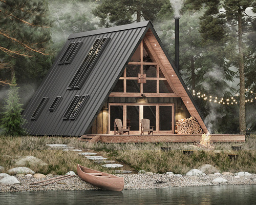 AYFRAYM is an affordable A-frame 'cabin-in-a-box' concept