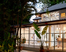 bangkok tokyo architecture transforms thai family home into upscale hair salon