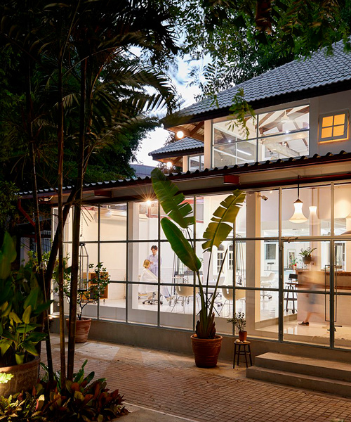 bangkok tokyo architecture transforms thai family home into upscale hair salon