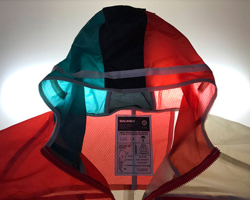 baumm turns colorful parachutes into bold jackets handmade in argentina