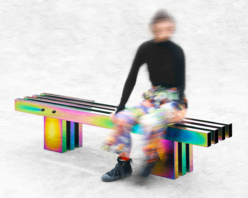 psychedelic colors adorn buzao’s stainless steel furniture collection