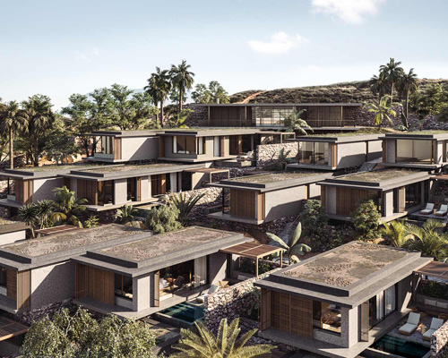 interlocking villas combining concrete + timber make the casa cook hotel in chania, greece