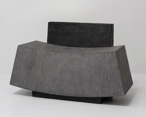 chiho cheon explores homelessness through concrete and cardboard furniture pieces