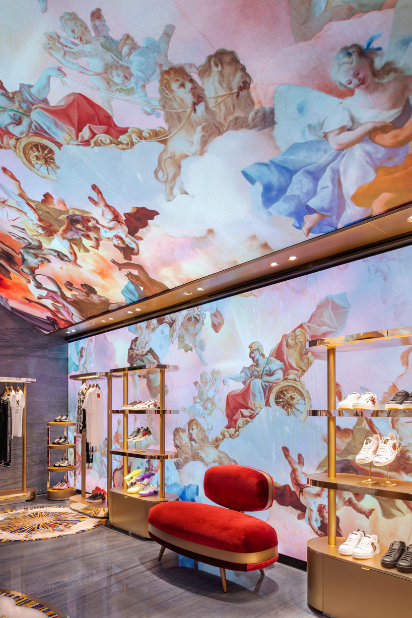 carbondale installs digital fresco in dolce & gabbana's latest rome store