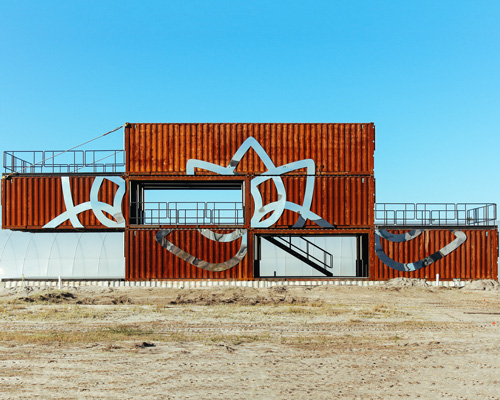 eligostudio stacks shipping containers for agriculture company headquarters in florida