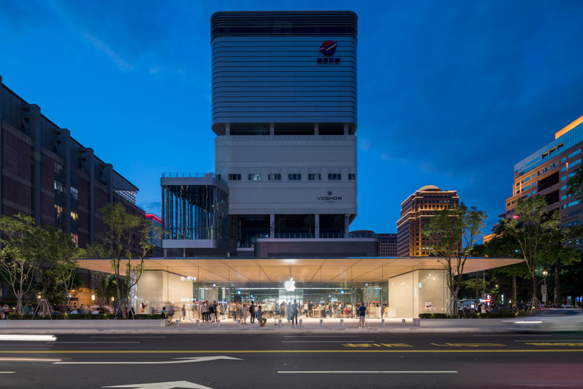 apple and foster + partners introduce ‘island of serenity’ to heart of taipei