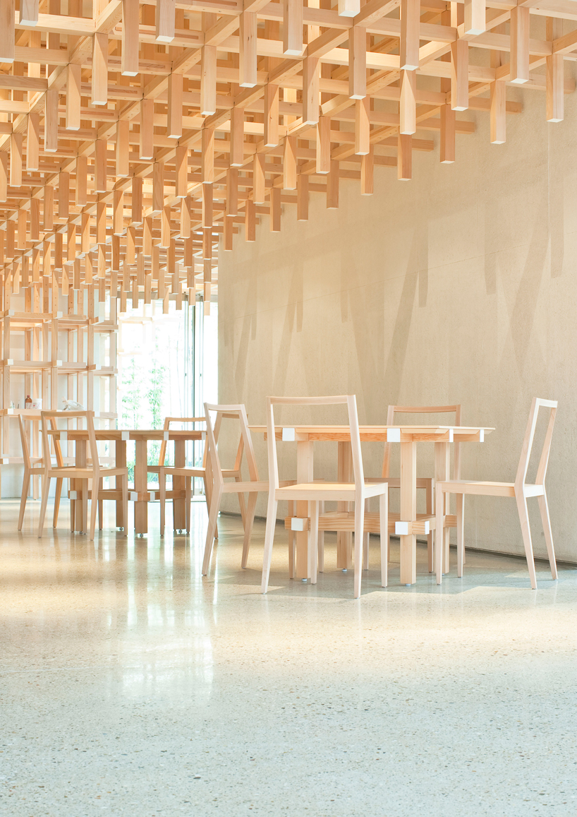 kengo kuma unveils 'furniture that blends into the surroundings' at time & style amsterdam designboom