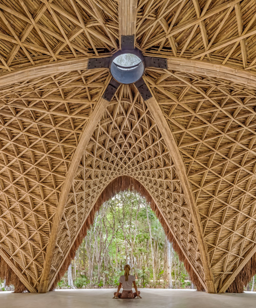CO-LAB designs the LUUM temple with sweeping catenary arches made from bamboo