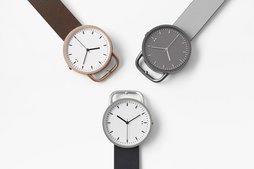 this watch by nendo fuses timepiece and buckle into one single element