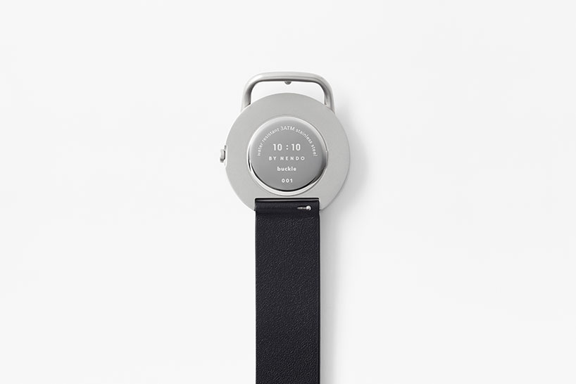 this watch by nendo fuses timepiece and buckle into one single element