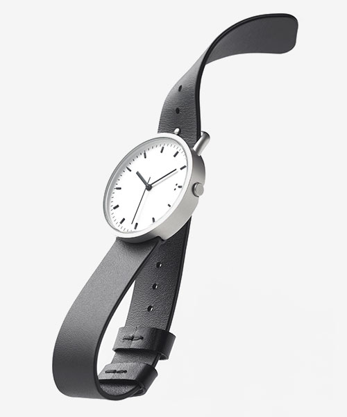 this watch by nendo fuses timepiece and buckle into one single element