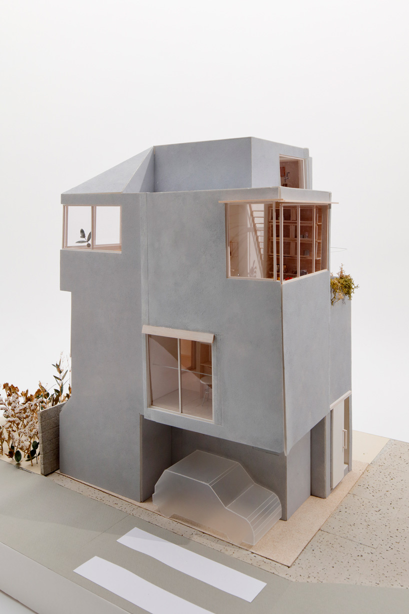 ondesign partners builds compact urban cabin with concrete and wood in tokyo