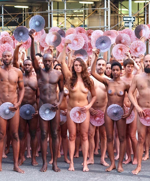 spencer tunick takes nude installation to facebook and instagram's new york HQ