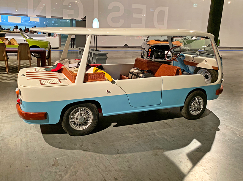 four coach-built fiat beach cars park up at design miami basel 2019