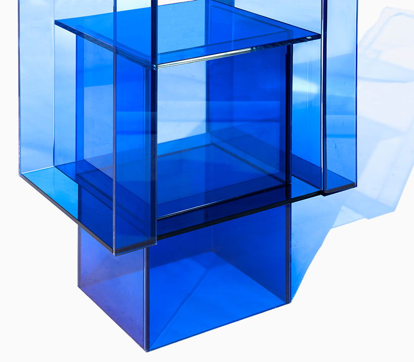studio BUZAO sculpts blurred, ethereal glass furniture collection for gallery ALL
