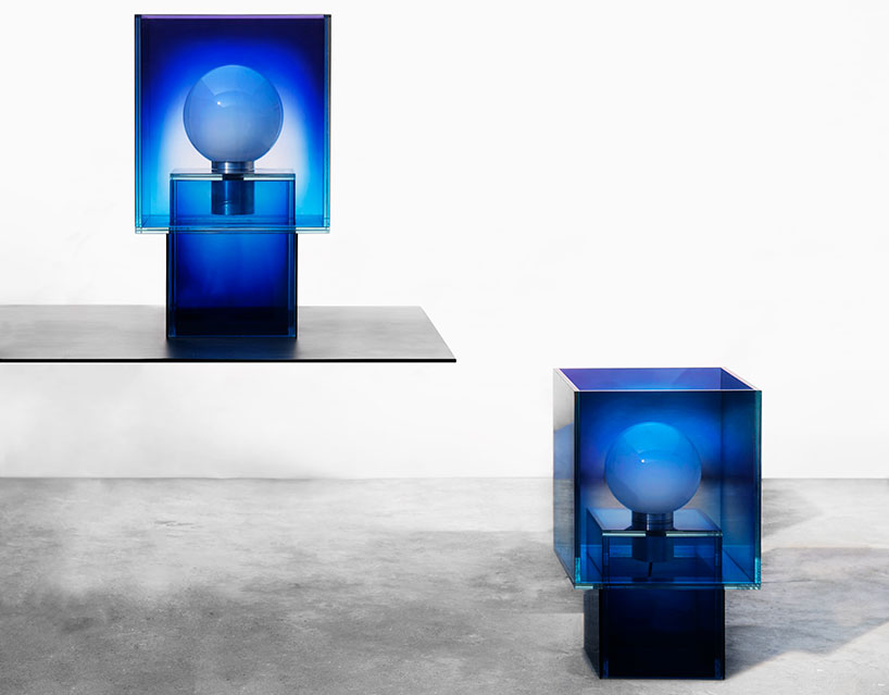 studio BUZAO sculpts blurred, ethereal glass furniture collection for gallery ALL
