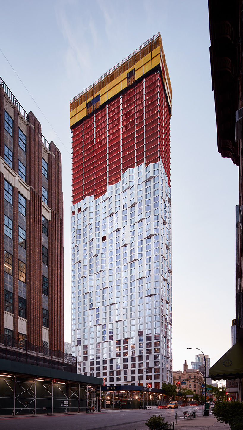 luxury residential tower by studio gang tops out in brooklyn