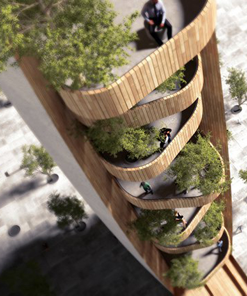 superspace proposes 'ascencion' as a vertical forest and observation tower for zagreb