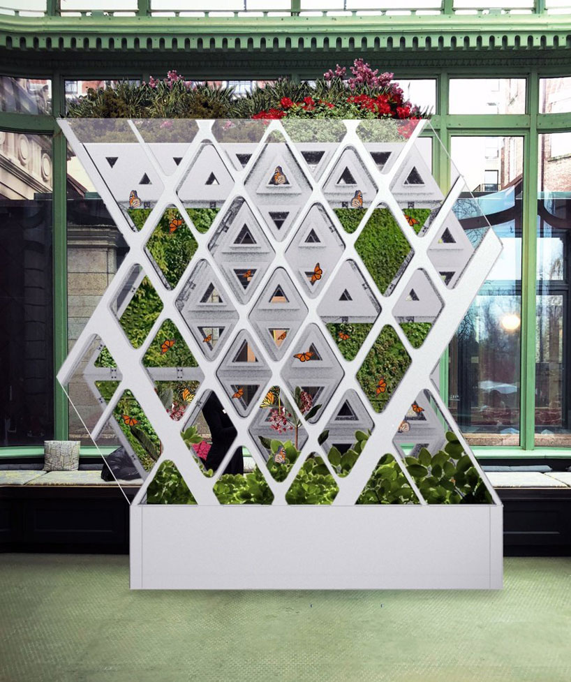 the outside of this office building in new york will be a giant butterfly sanctuary designboom