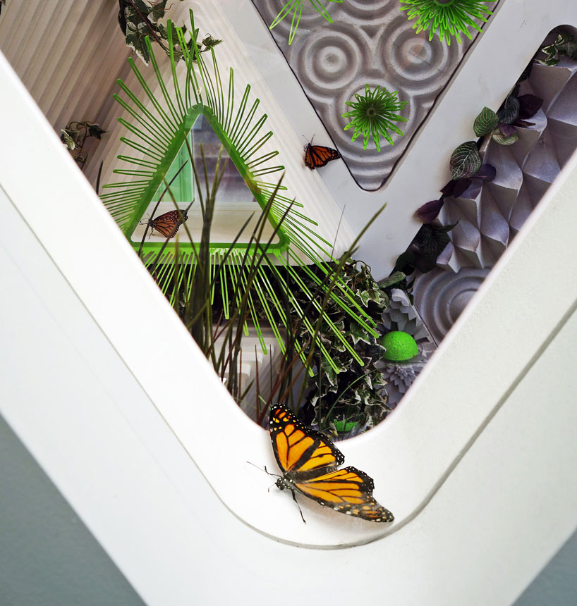 the outside of this office building in new york will be a giant butterfly sanctuary designboom