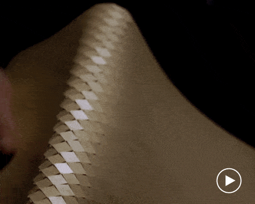 tesler + mendelovitch develops a bendable wooden textile to create sculptural interiors