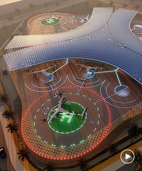 SHoP and corgan design skyports to enable aerial ridesharing with uber air by 2023