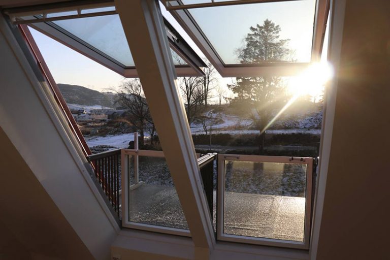 turn a roof window into a balcony with VELUX's cabrio system