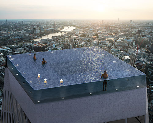 the world’s first 360-degree infinity pool could top skyscraper in london