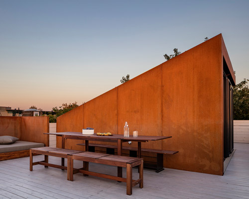 yh2 architecture studio builds new atelier in its office backyard in montreal