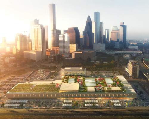 OMA to turn houston post office into cultural complex topped with rooftop park