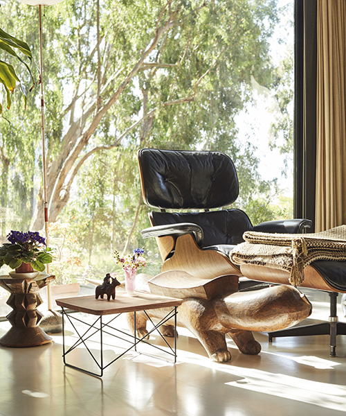 limited-run eames eucalyptus LTR tables made from eames house's trees