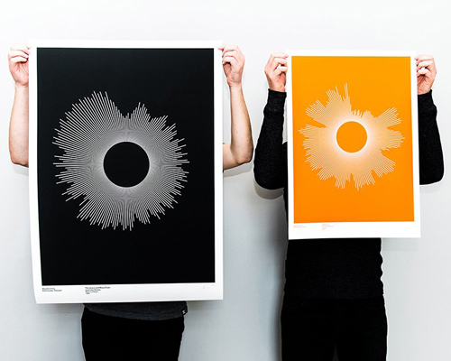 waveform visualizes your favorite song into a colored print of abstract shapes