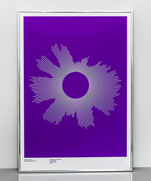 waveform visualizes your favorite song into a colored print of abstract shapes