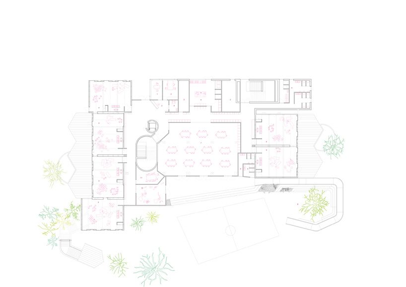 andrés jaque plans the reggio school in madrid as a complex, vertical ecosystem