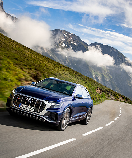 scaling the summits of the french pyrenees in the sporty AUDI SQ8 SUV