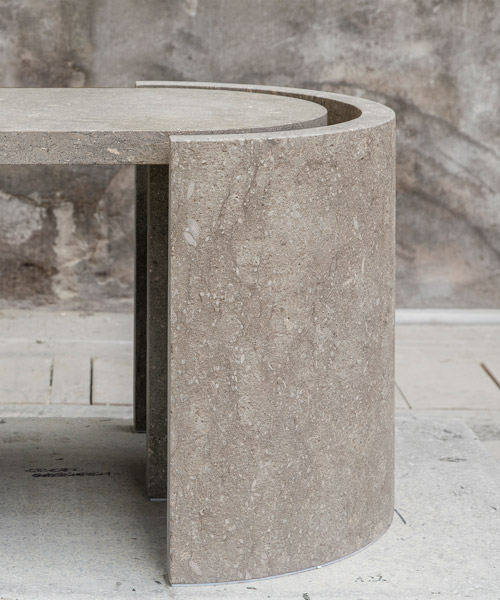 the BICOLORE collection by BCXSY highlights the natural beauty of ancient vicenza stone