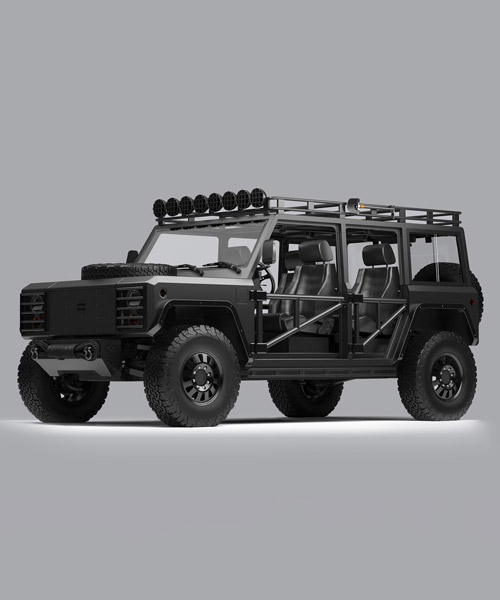 bollinger unveils custom configurations to its all-black electric pickup truck