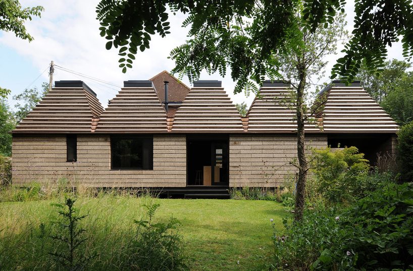 this experimental, carbon-neutral house is made almost entirely out of cork