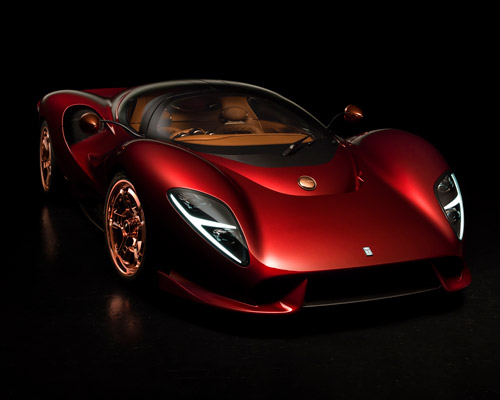 de tomaso reveals retro-futuristic P72 supercar at goodwood festival