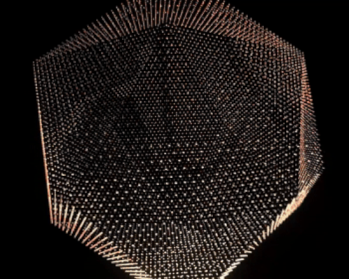 emerge turns traditional patent wall into a realtime data painting