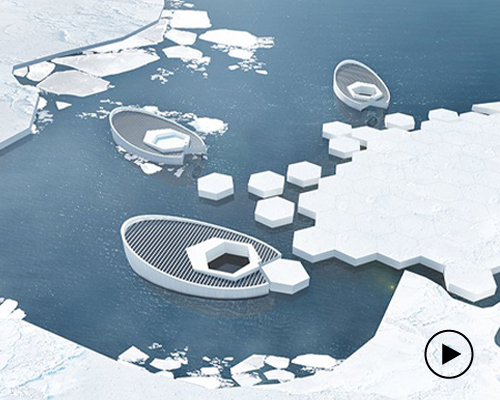 adapted submarine system proposes to re-freeze the arctic with hexagonal 'ice babies'